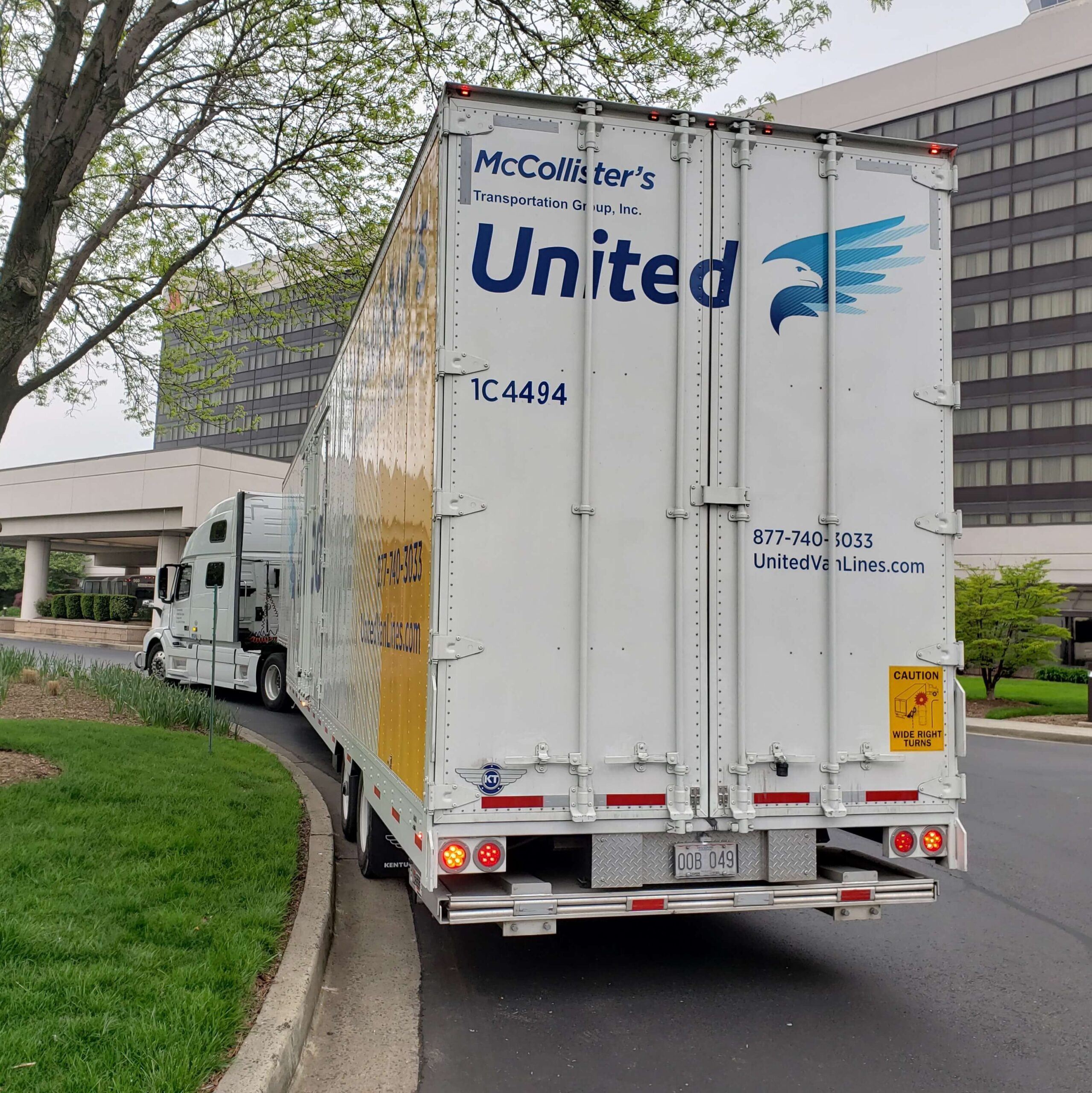 Office relocation trucks.