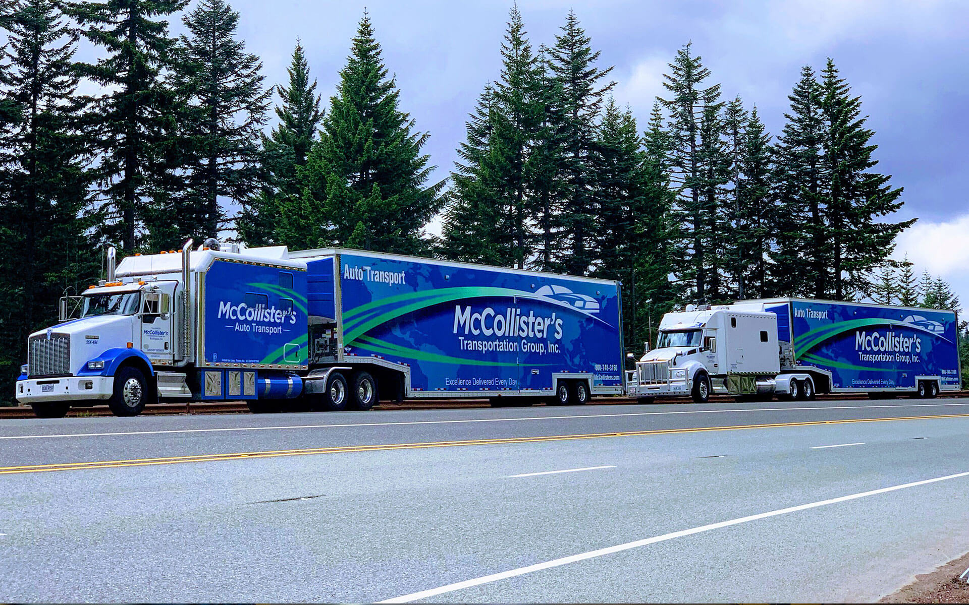 Auto logistics enclosed trucks.