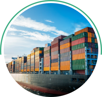 cargo ship filled with shipping containers